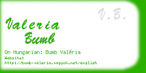 valeria bumb business card